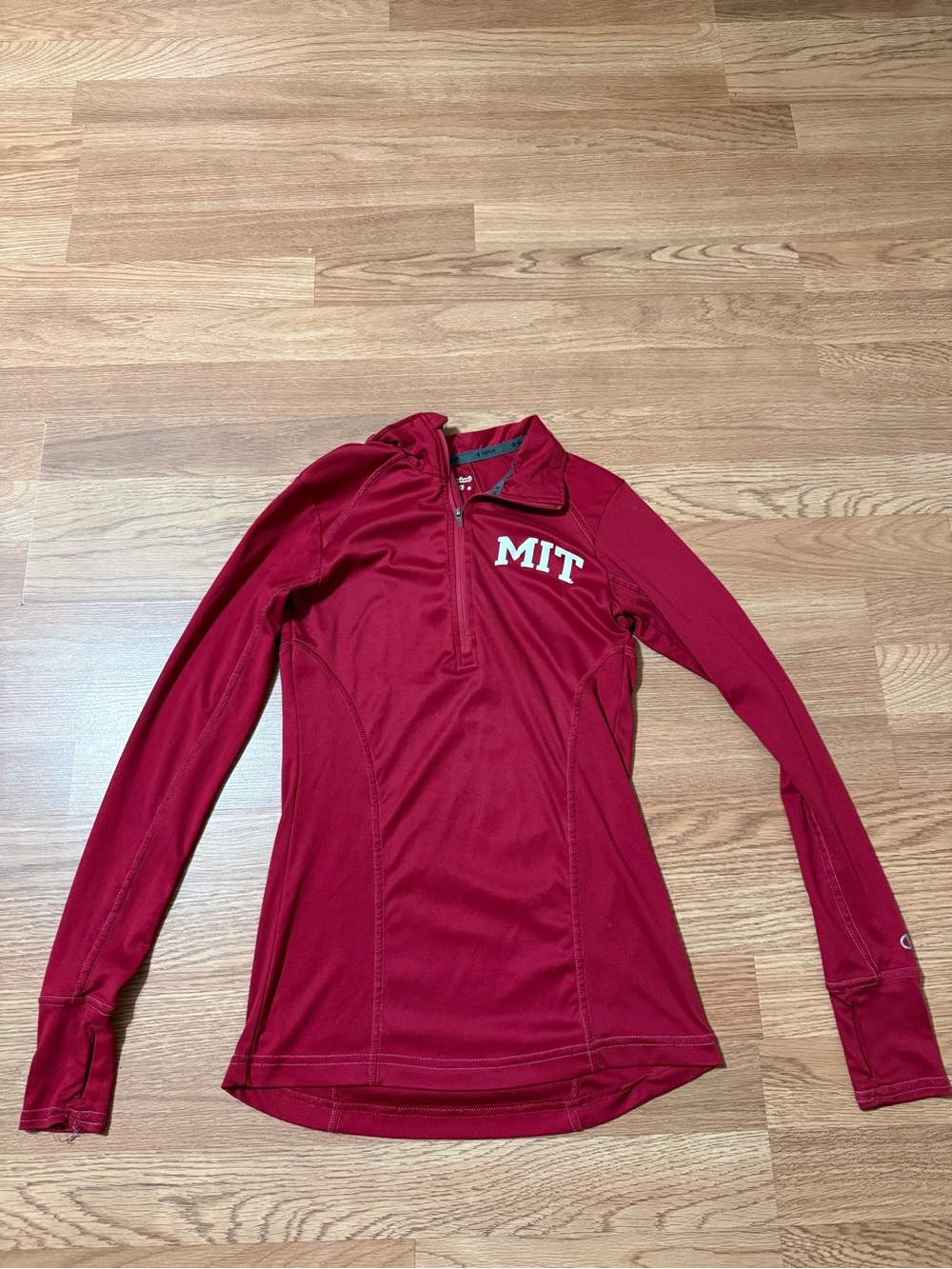 Champion Women's Crimson MIT Quarter-Zip Long Sleeve Top